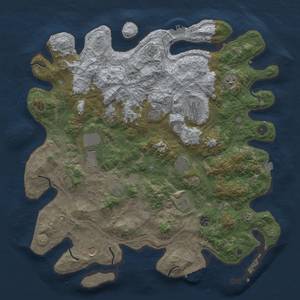 Thumbnail Rust Map: Procedural Map, Size: 4500, Seed: 143, 19 Monuments