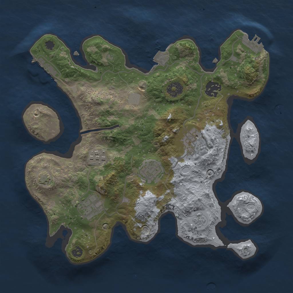 Rust Map: Procedural Map, Size: 2800, Seed: 69420, 12 Monuments