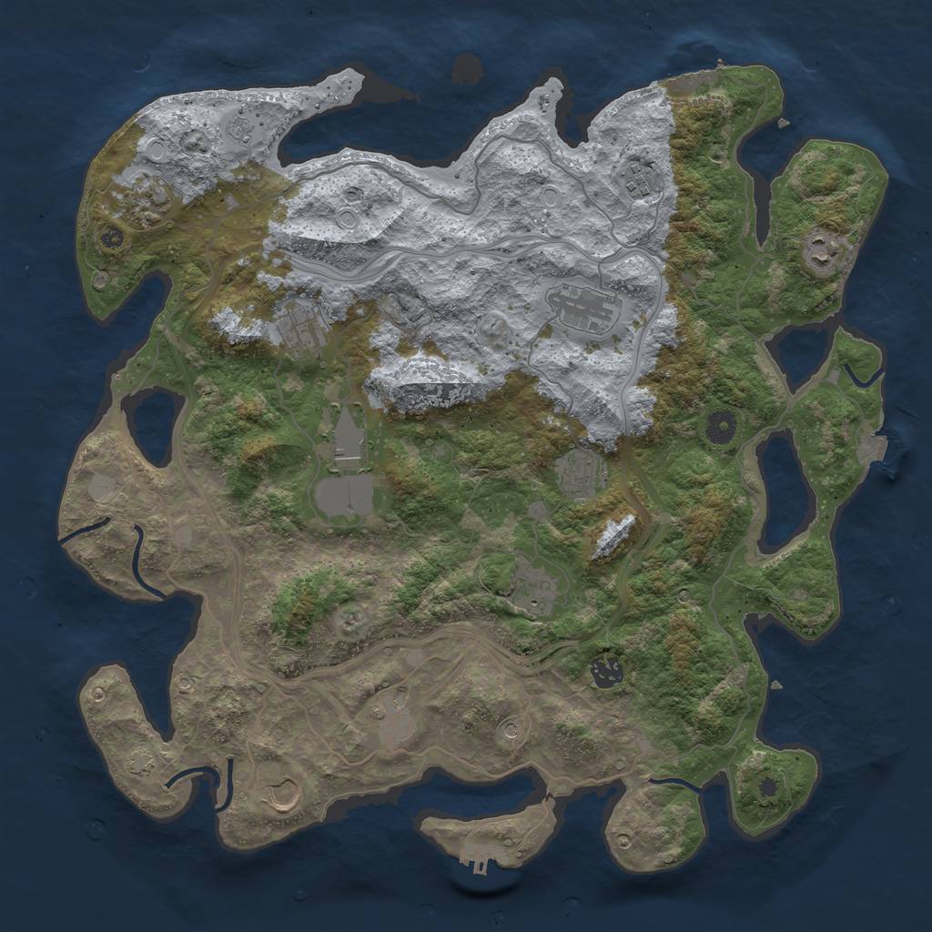 Rust Map: Procedural Map, Size: 4250, Seed: 1162362800, 19 Monuments