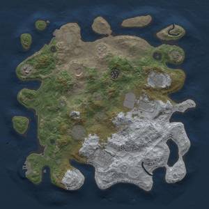 Thumbnail Rust Map: Procedural Map, Size: 3500, Seed: 1301020066, 15 Monuments