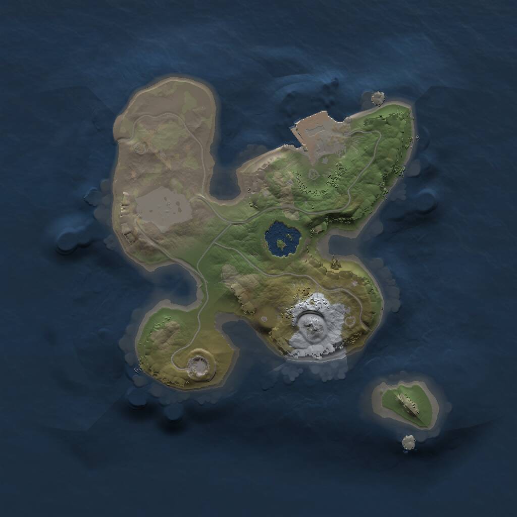 Rust Map: Procedural Map, Size: 1500, Seed: 1480583197, 1 Monuments