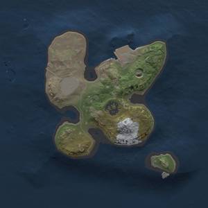 Thumbnail Rust Map: Procedural Map, Size: 1500, Seed: 1480583197, 3 Monuments