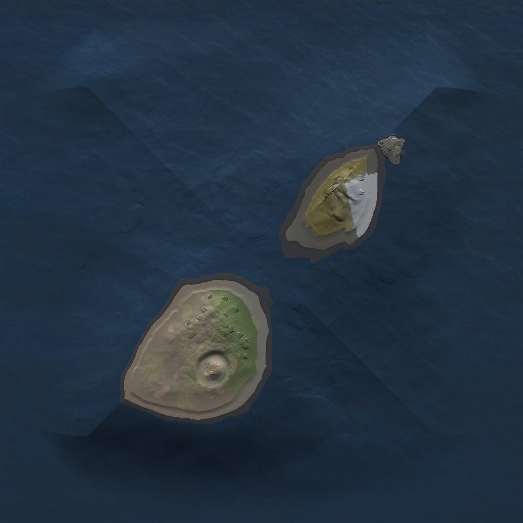 Rust Map: Procedural Map, Size: 1000, Seed: 2092359407, 3 Monuments