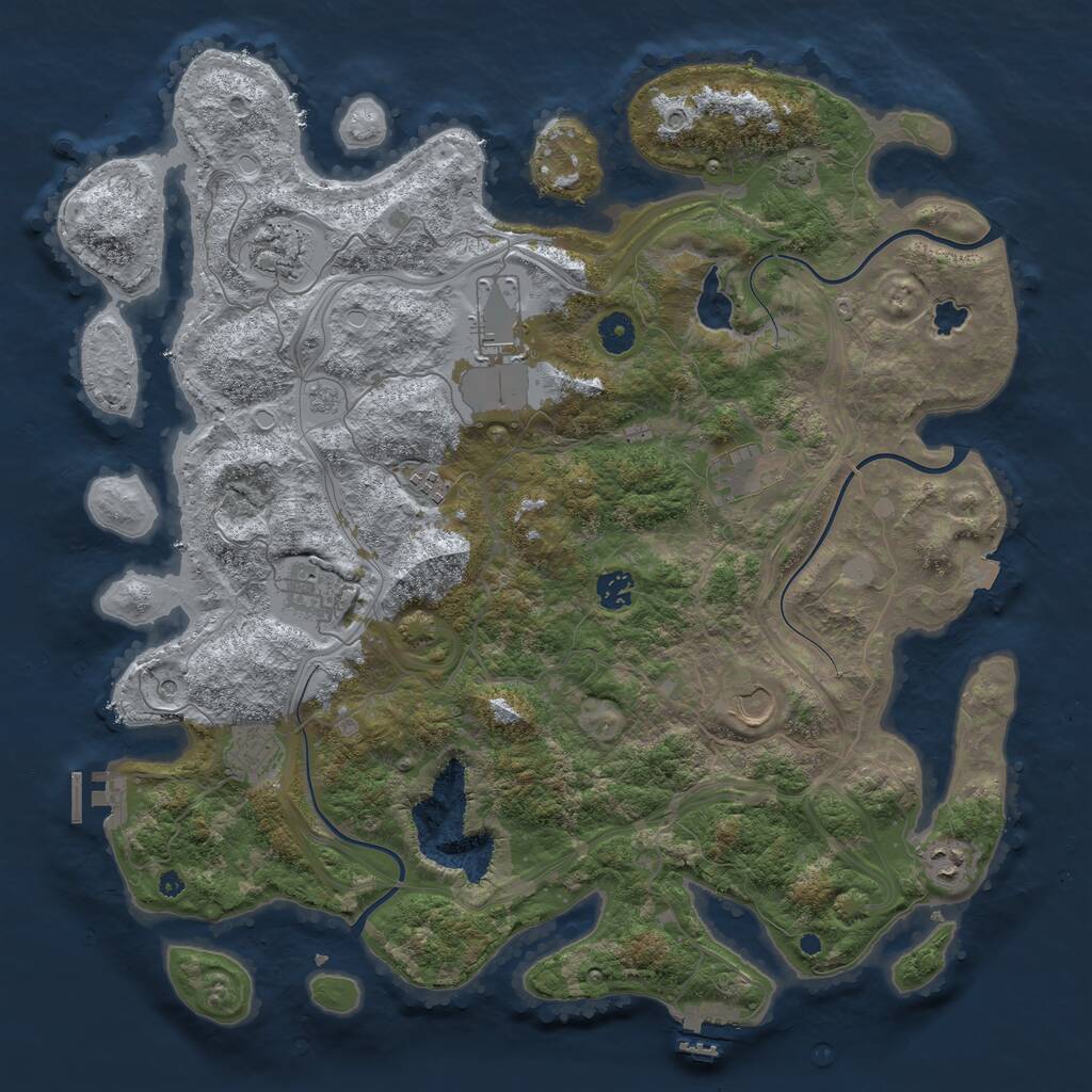 Rust Map: Procedural Map, Size: 4250, Seed: 1902240, 15 Monuments