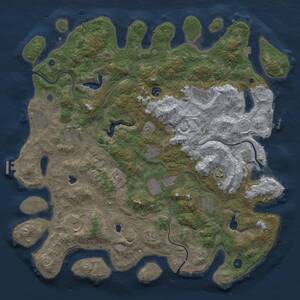 Thumbnail Rust Map: Procedural Map, Size: 4800, Seed: 1921269525, 17 Monuments