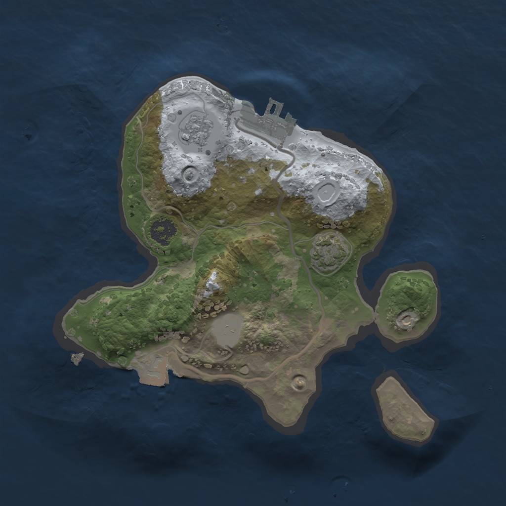Rust Map: Procedural Map, Size: 2000, Seed: 455671158, 6 Monuments