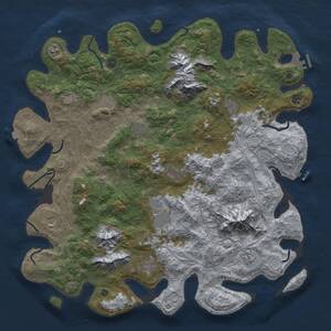 Thumbnail Rust Map: Procedural Map, Size: 5000, Seed: 279315544, 17 Monuments