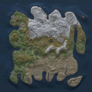 Thumbnail Rust Map: Procedural Map, Size: 3500, Seed: 1139335418, 16 Monuments