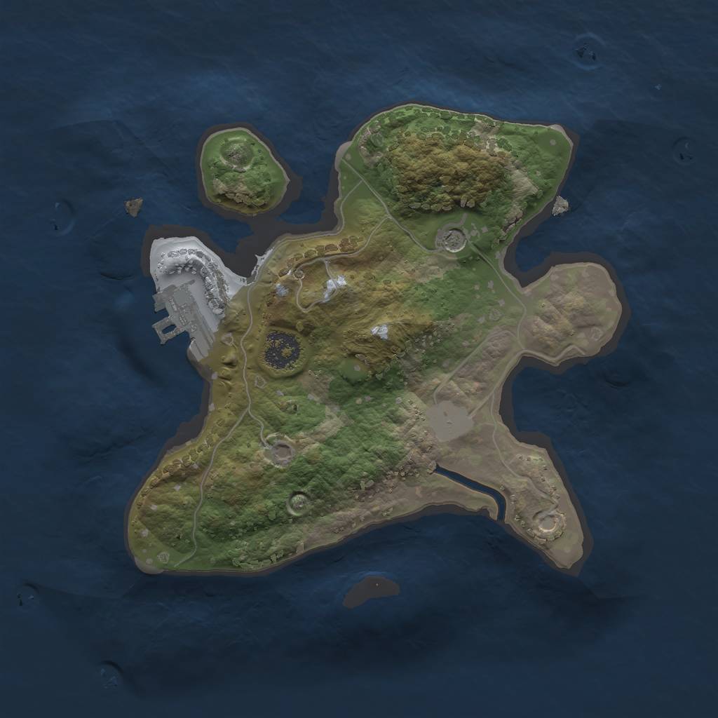 Rust Map: Procedural Map, Size: 2000, Seed: 434554, 5 Monuments