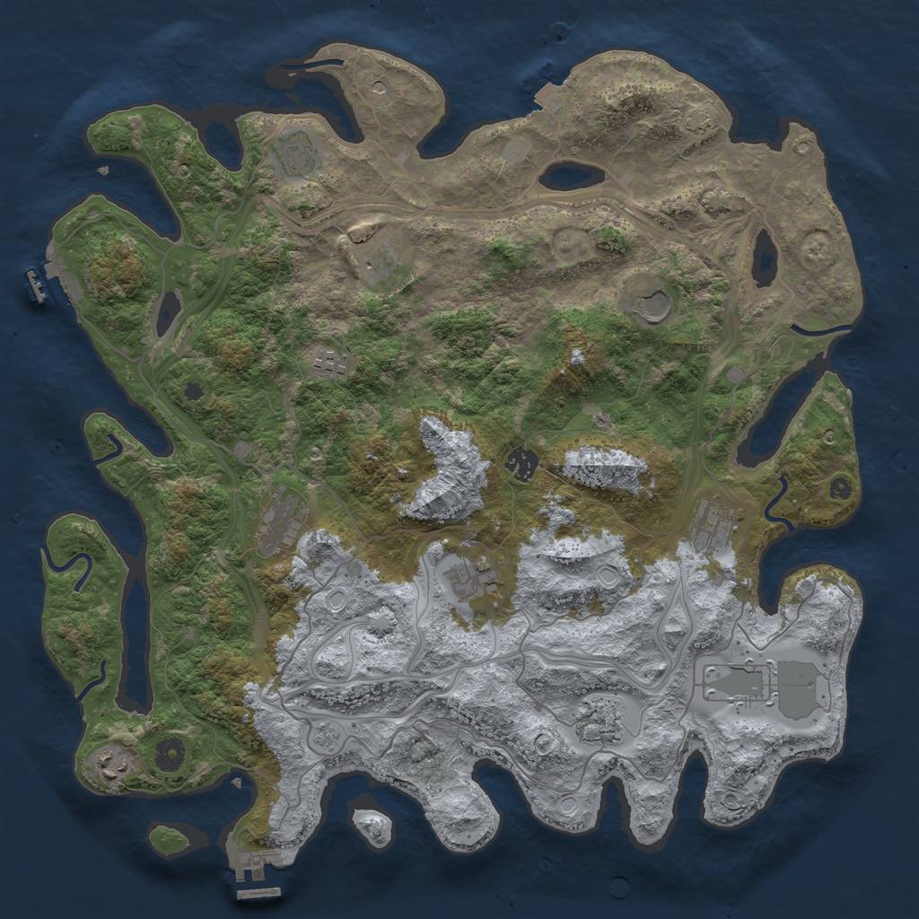 Rust Map: Procedural Map, Size: 4250, Seed: 1745098409, 19 Monuments