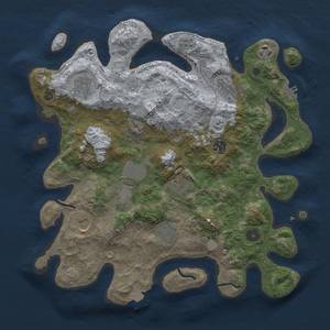 Thumbnail Rust Map: Procedural Map, Size: 3700, Seed: 1911239259, 16 Monuments