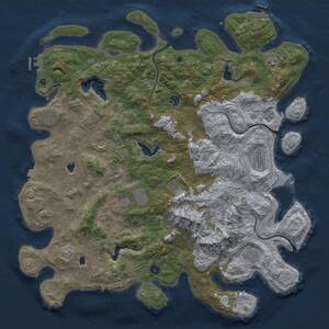 Thumbnail Rust Map: Procedural Map, Size: 5000, Seed: 3252665, 15 Monuments