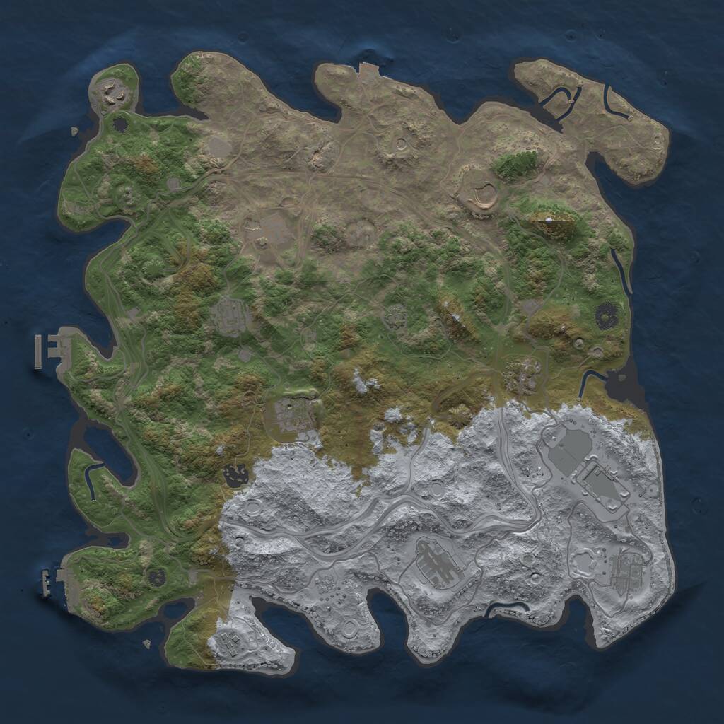 Rust Map: Procedural Map, Size: 4250, Seed: 9347573, 17 Monuments