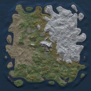 Thumbnail Rust Map: Procedural Map, Size: 5000, Seed: 93475736, 18 Monuments