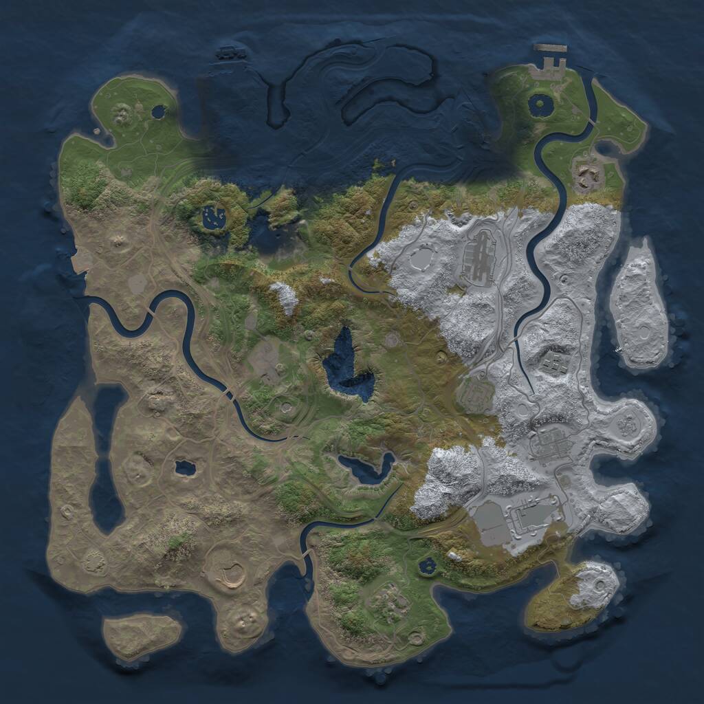 Rust Map: Procedural Map, Size: 4250, Seed: 98764897, 17 Monuments