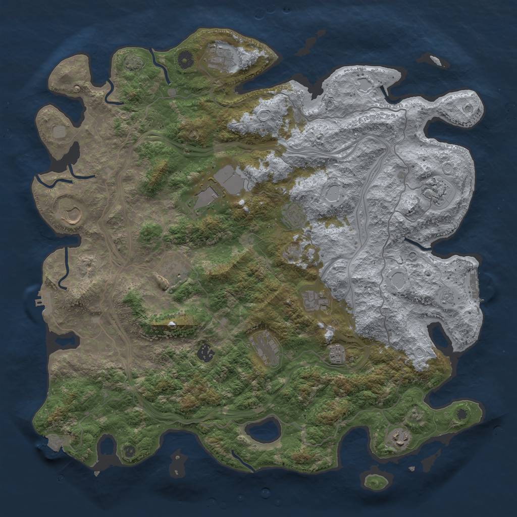 Rust Map: Procedural Map, Size: 4550, Seed: 1165777777, 19 Monuments