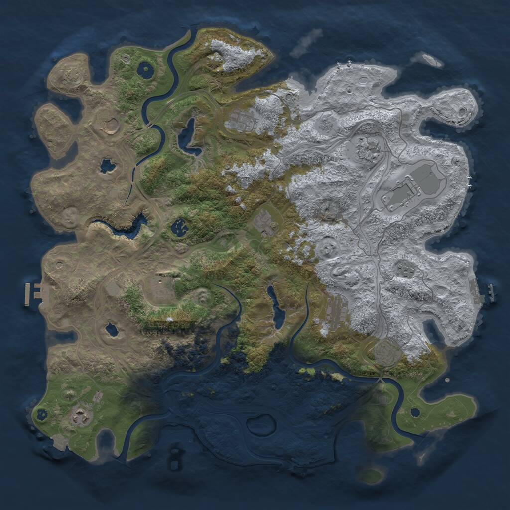 Rust Map: Procedural Map, Size: 4550, Seed: 1165777777, 17 Monuments