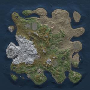 Thumbnail Rust Map: Procedural Map, Size: 3500, Seed: 1560584744, 15 Monuments