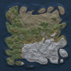 Thumbnail Rust Map: Procedural Map, Size: 4300, Seed: 457086880, 18 Monuments