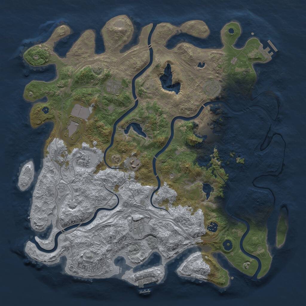 Rust Map: Procedural Map, Size: 4500, Seed: 1559141998, 15 Monuments