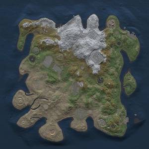 Thumbnail Rust Map: Procedural Map, Size: 3500, Seed: 1338964471, 18 Monuments