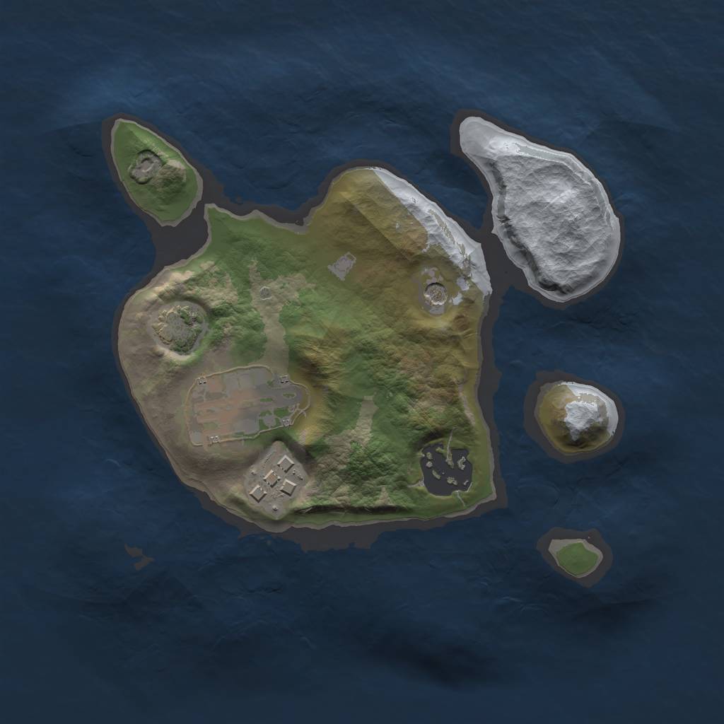 Rust Map: Barren, Size: 2000, Seed: 457445, 7 Monuments