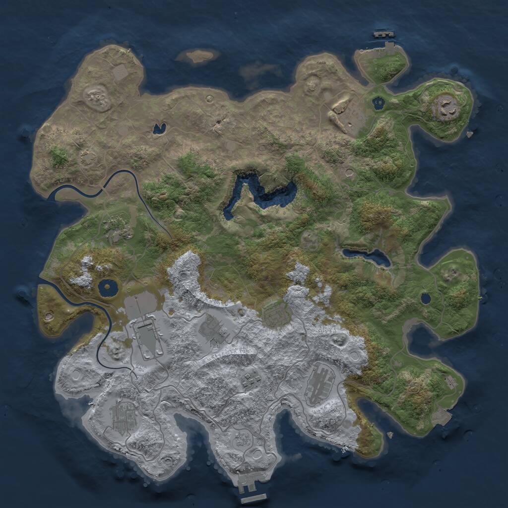 Rust Map: Procedural Map, Size: 4000, Seed: 1714115910, 15 Monuments