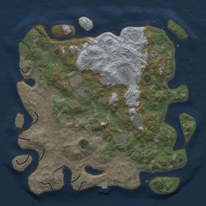Thumbnail Rust Map: Procedural Map, Size: 4250, Seed: 21102023, 16 Monuments