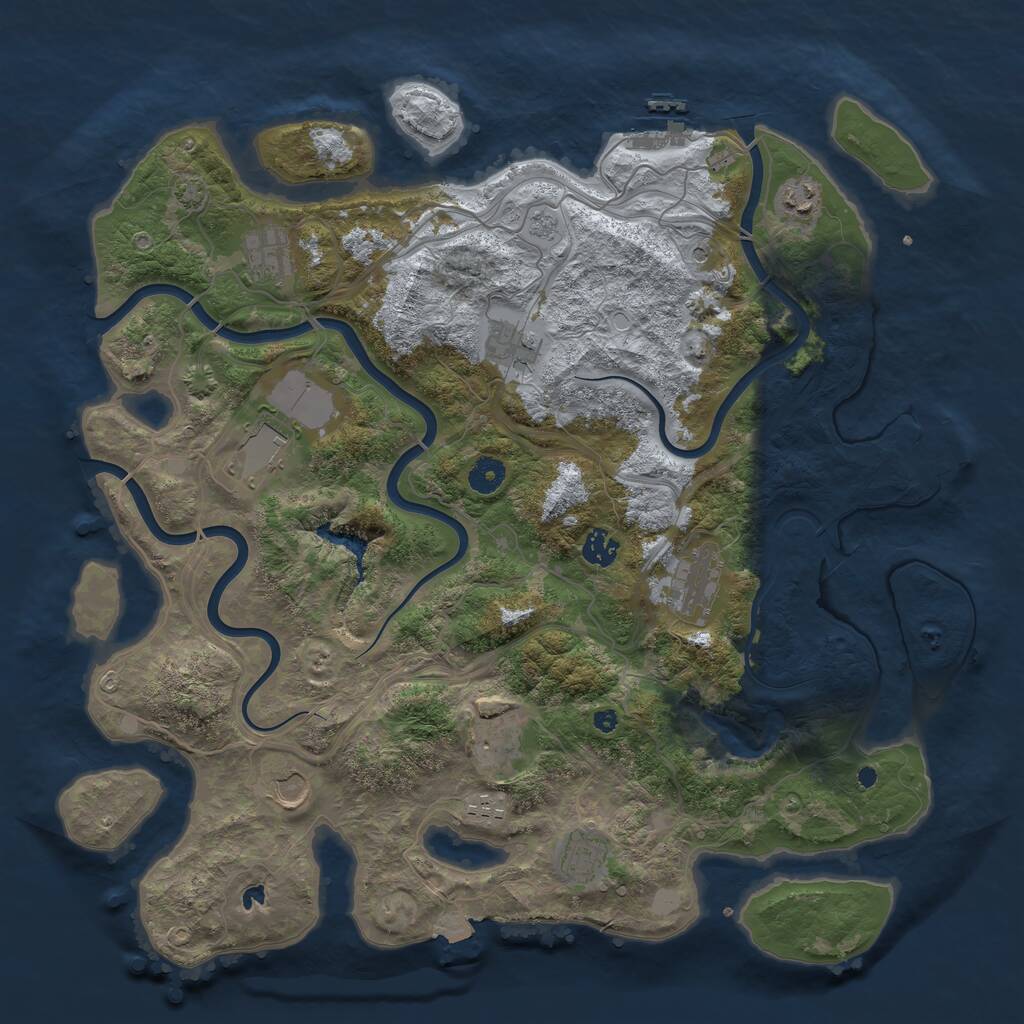 Rust Map: Procedural Map, Size: 4250, Seed: 21102023, 16 Monuments