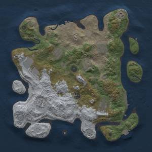 Thumbnail Rust Map: Procedural Map, Size: 3600, Seed: 22110, 17 Monuments