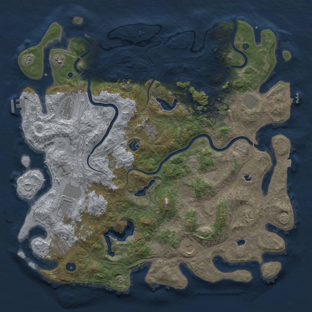 Rust Map: Procedural Map, Size: 4800, Seed: 20102023, 17 Monuments