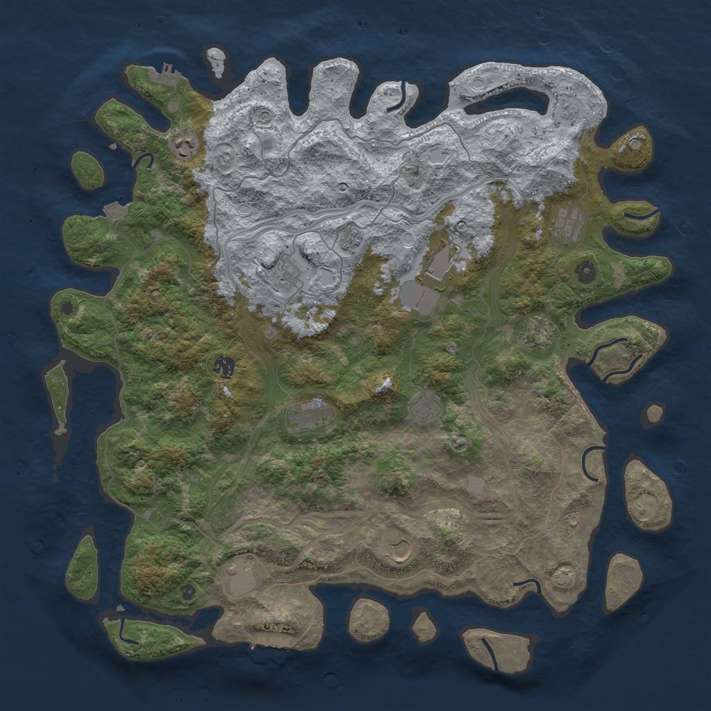 Rust Map: Procedural Map, Size: 4800, Seed: 716532999, 19 Monuments