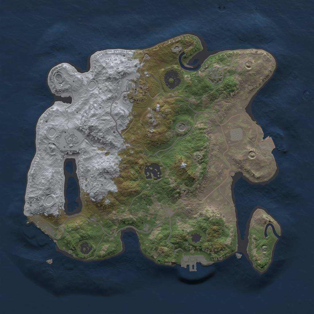 Rust Map: Procedural Map, Size: 2700, Seed: 90082059, 10 Monuments