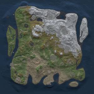 Thumbnail Rust Map: Procedural Map, Size: 3500, Seed: 1948733322, 17 Monuments