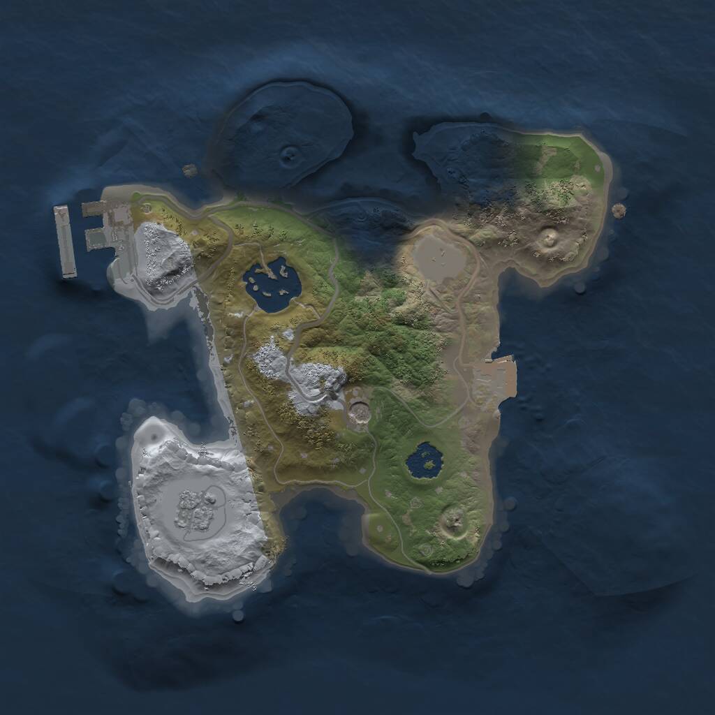 Rust Map: Procedural Map, Size: 2000, Seed: 564561654, 5 Monuments