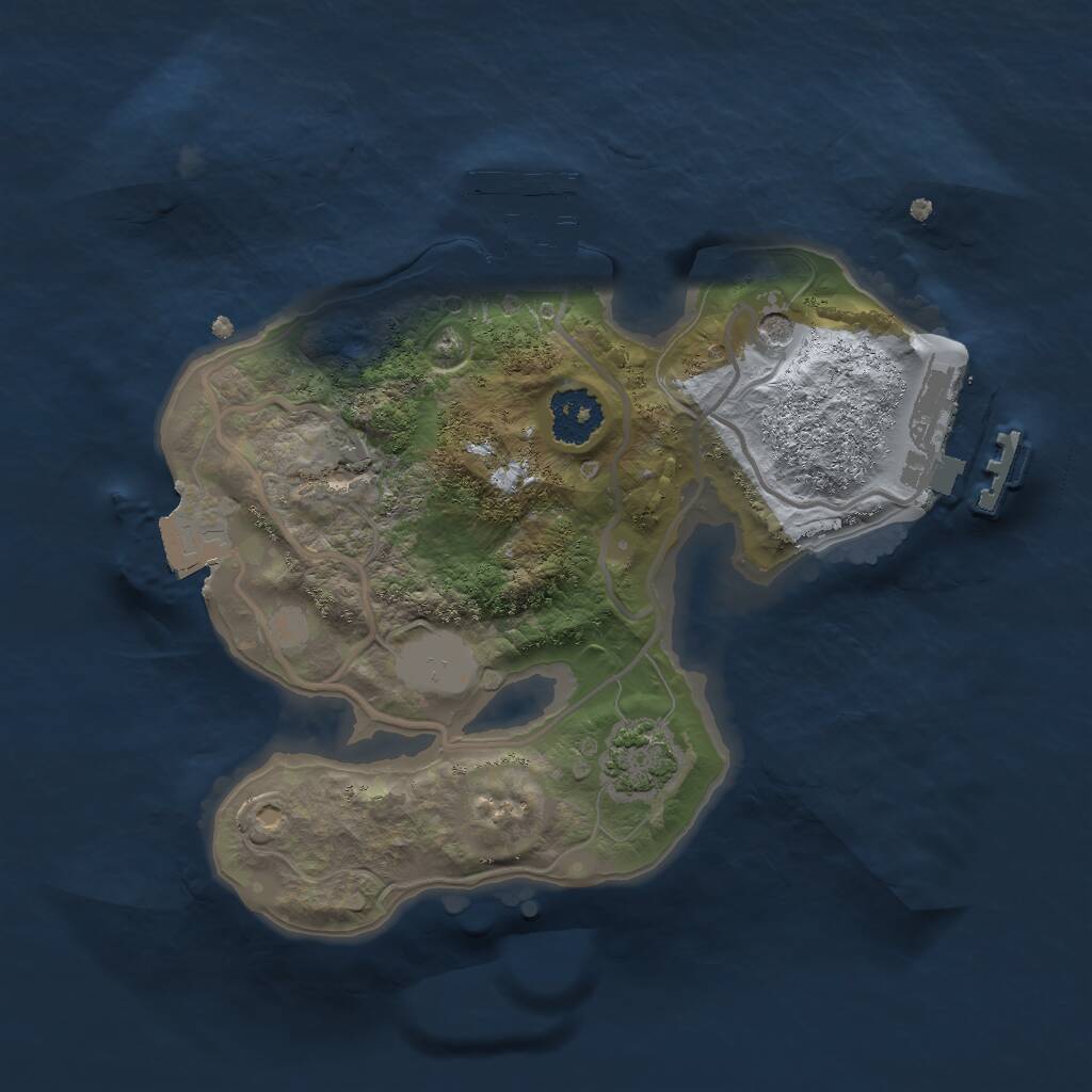 Rust Map: Procedural Map, Size: 2000, Seed: 626174445, 5 Monuments
