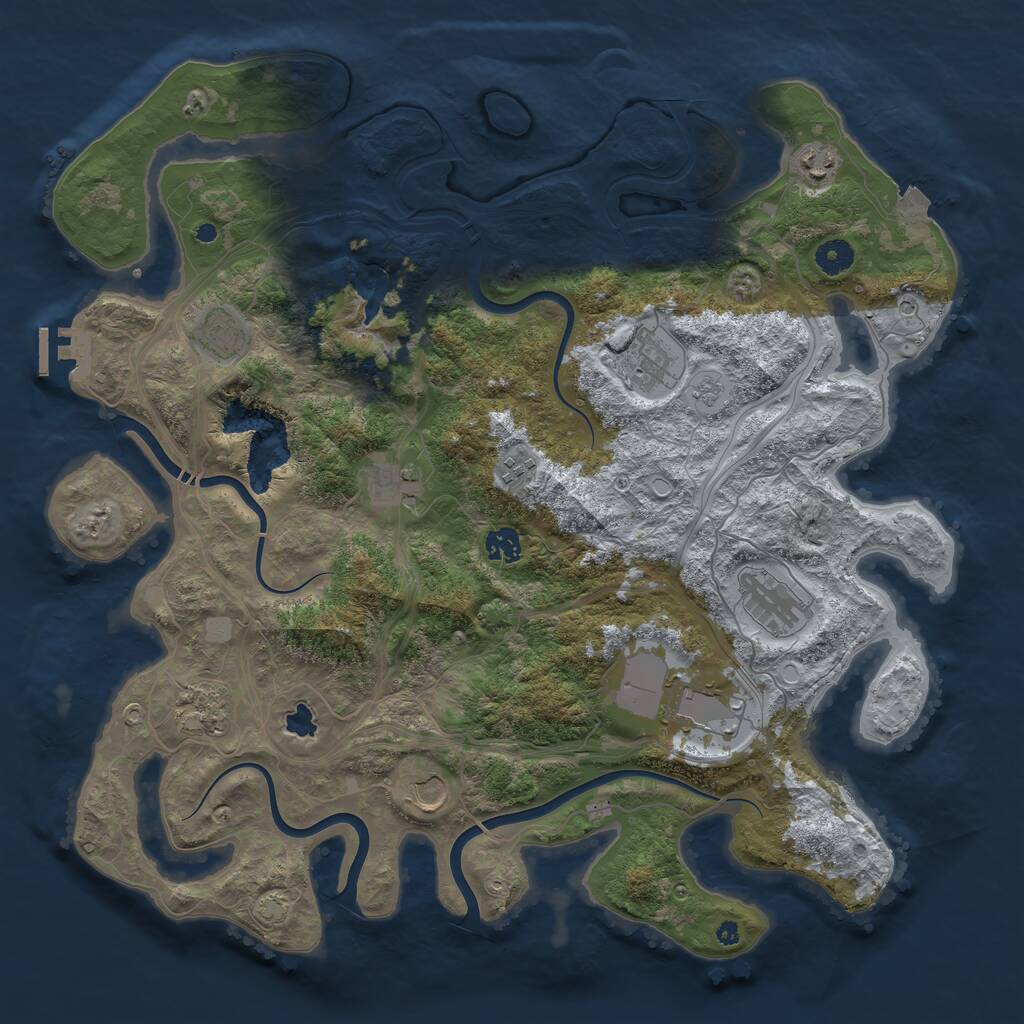 Rust Map: Procedural Map, Size: 4250, Seed: 10058766, 15 Monuments