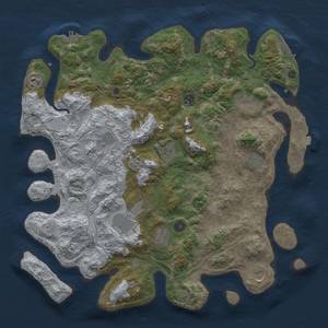 Thumbnail Rust Map: Procedural Map, Size: 4300, Seed: 211023, 18 Monuments