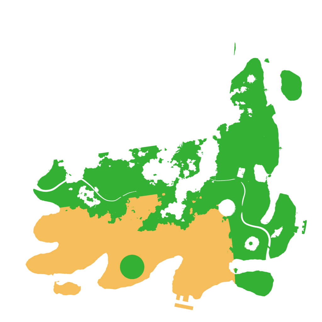 Biome Rust Map: Procedural Map, Size: 3500, Seed: 659770916