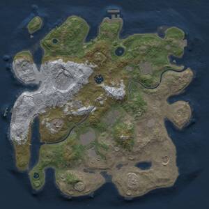 Thumbnail Rust Map: Procedural Map, Size: 3500, Seed: 51368333, 14 Monuments