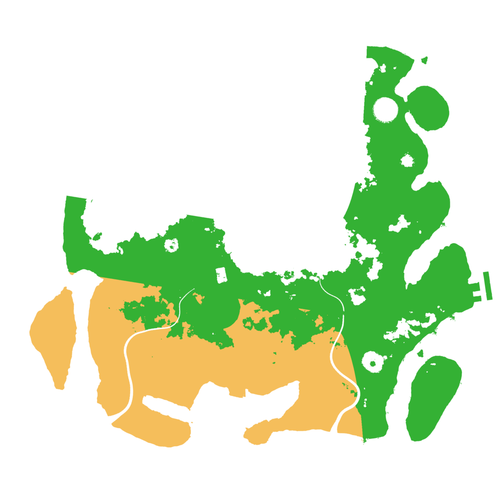 Biome Rust Map: Procedural Map, Size: 3550, Seed: 66160109