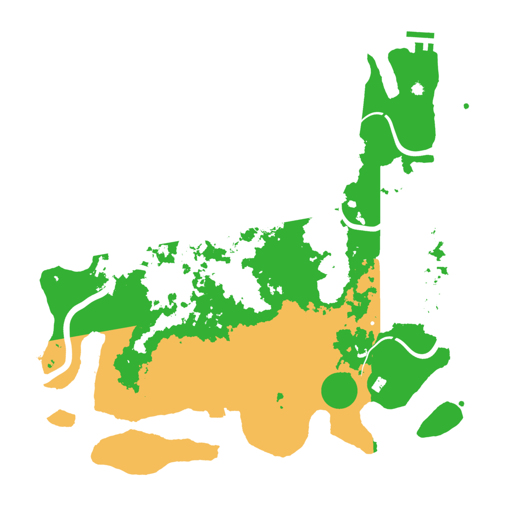 Biome Rust Map: Procedural Map, Size: 3700, Seed: 27048815