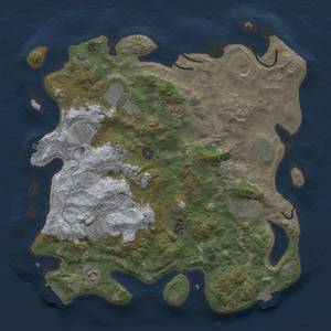 Thumbnail Rust Map: Procedural Map, Size: 4000, Seed: 558647520, 18 Monuments