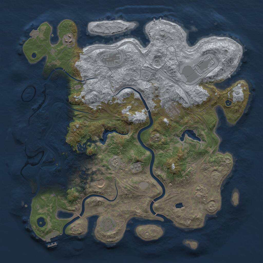 Rust Map: Procedural Map, Size: 4250, Seed: 62396862, 15 Monuments
