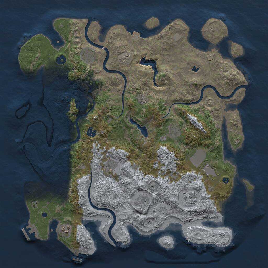 Rust Map: Procedural Map, Size: 4200, Seed: 37200723, 15 Monuments