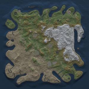 Thumbnail Rust Map: Procedural Map, Size: 4500, Seed: 52624662, 18 Monuments