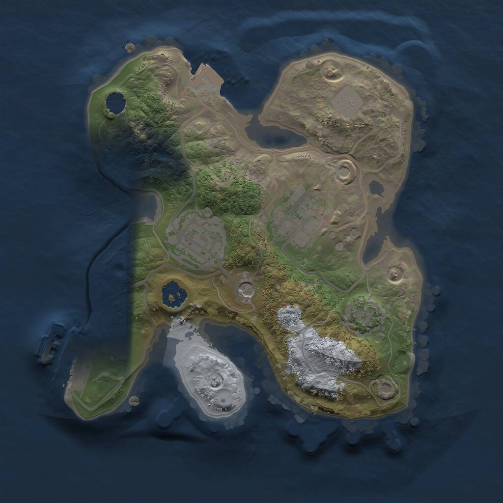 Rust Map: Procedural Map, Size: 2000, Seed: 678757560, 6 Monuments
