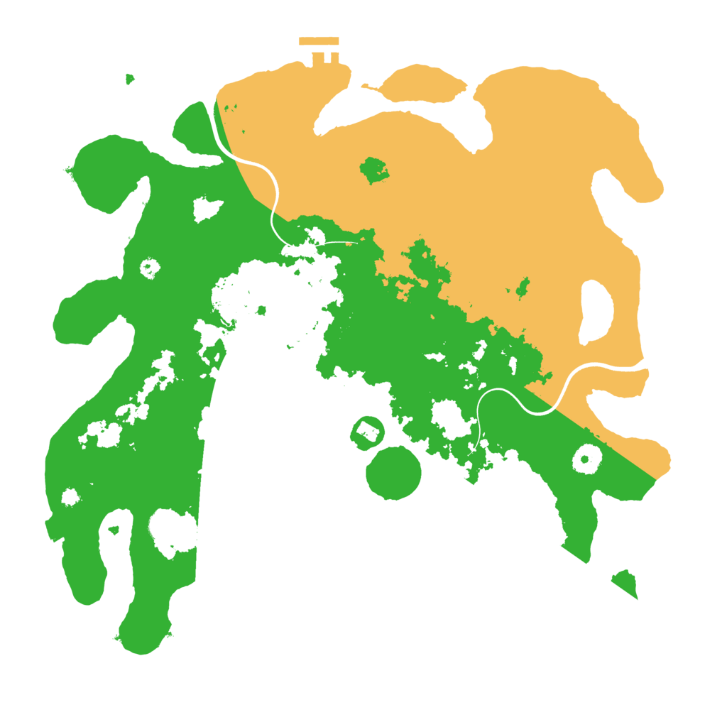Biome Rust Map: Procedural Map, Size: 3700, Seed: 10274631