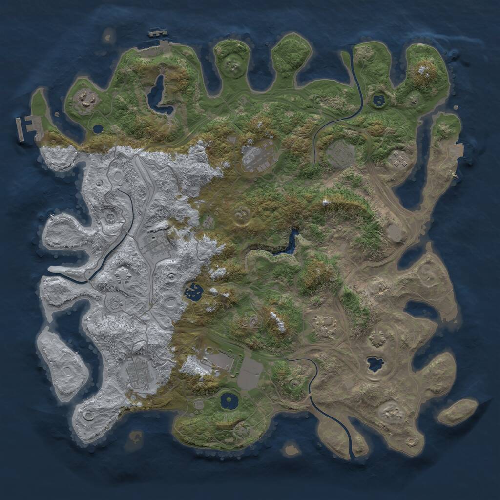 Rust Map: Procedural Map, Size: 4250, Seed: 15655715, 15 Monuments