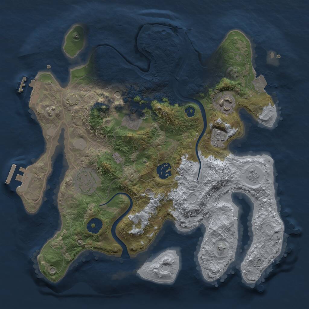 Rust Map: Procedural Map, Size: 3000, Seed: 118106281, 11 Monuments